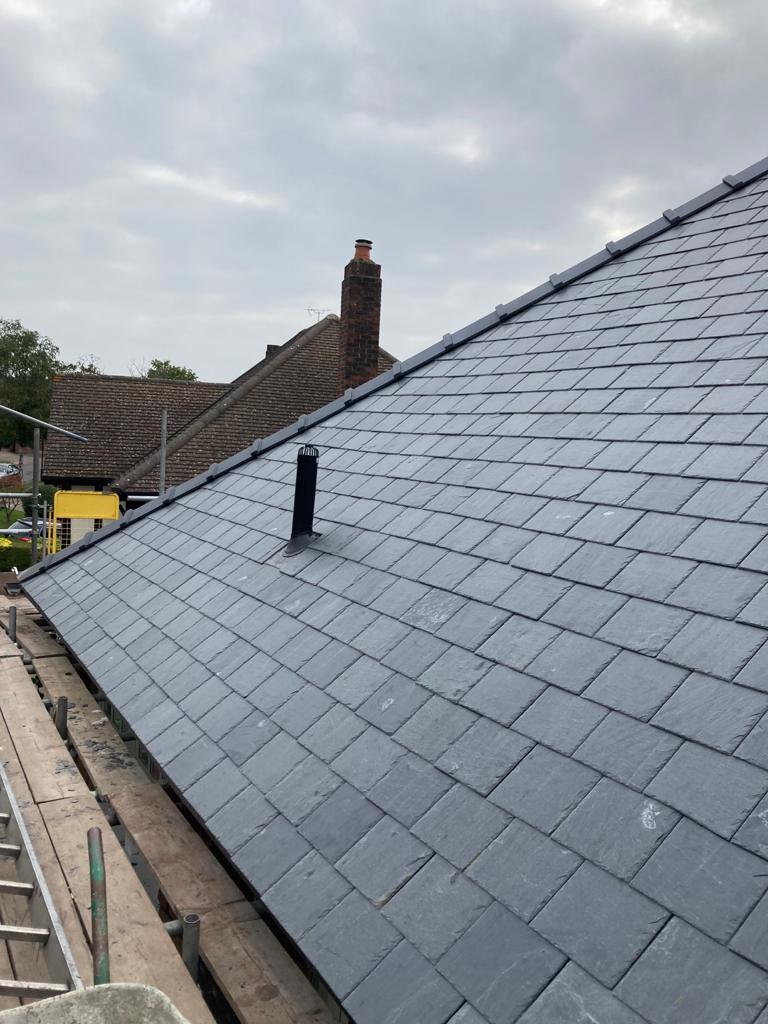 Blue slate roof